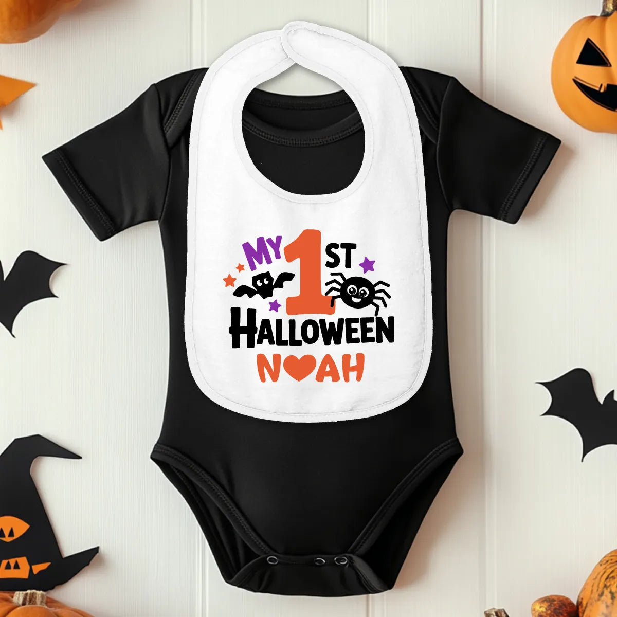 Personalized 1st Halloween Baby Bib