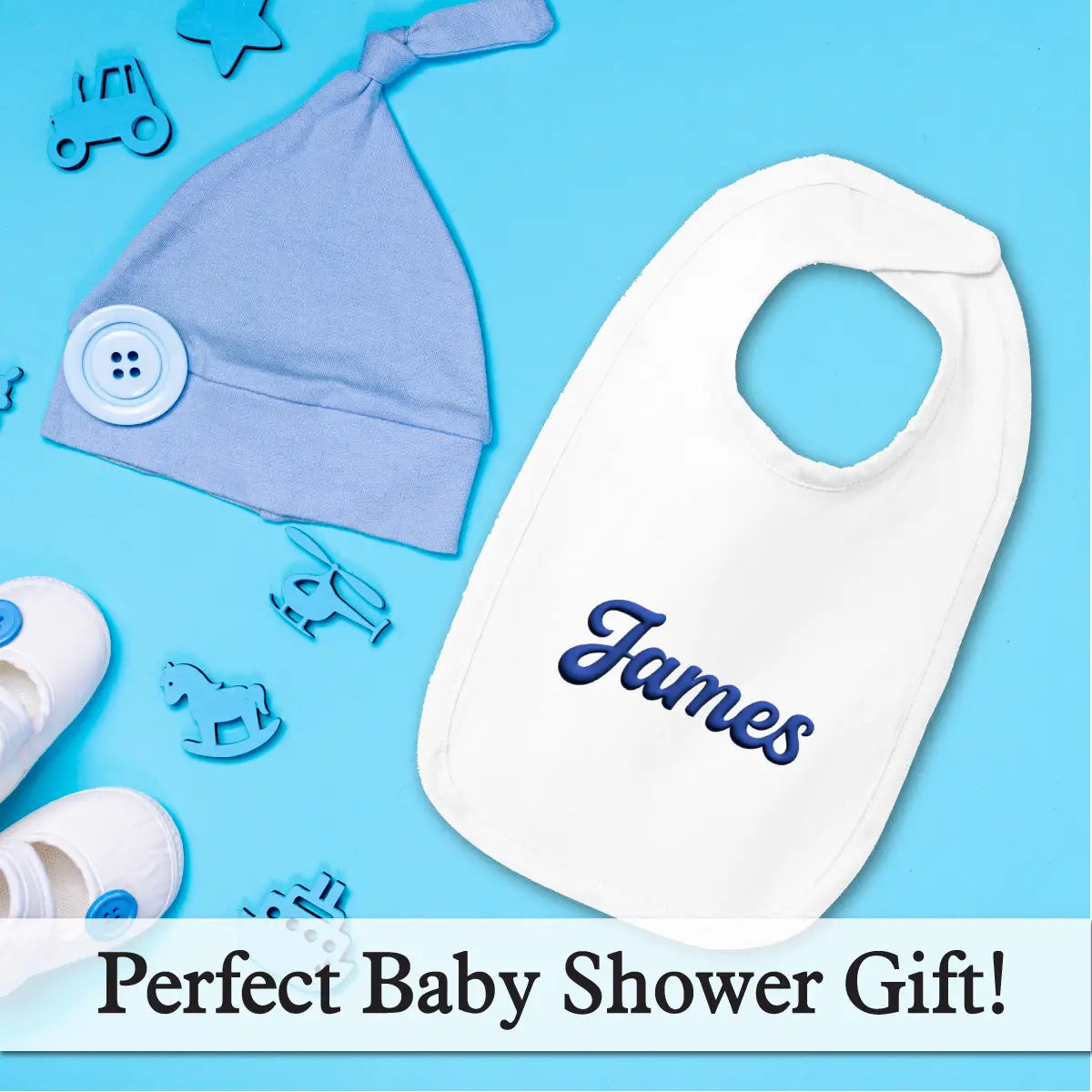 Personalized Puff Jersey Baby Bib