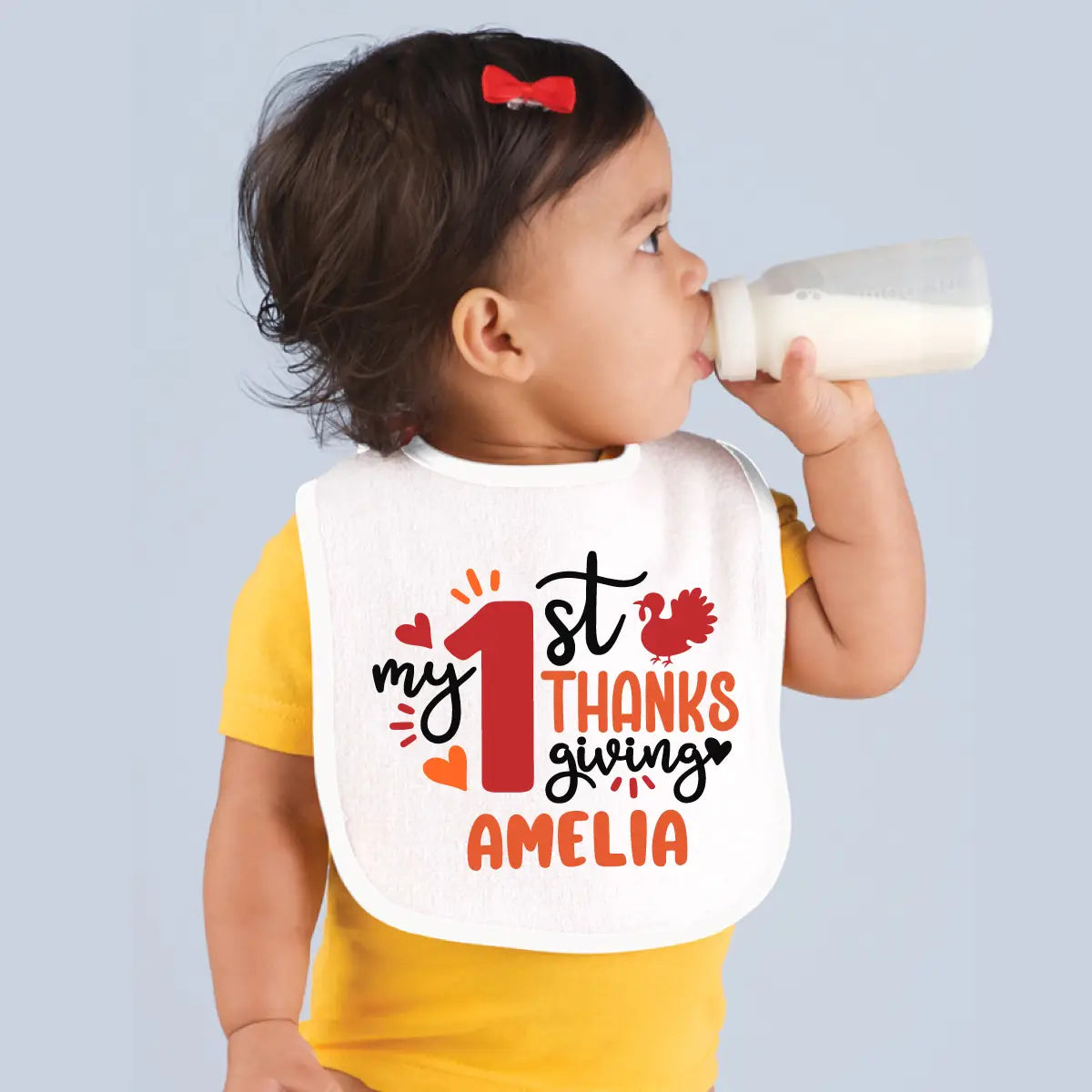Personalized Thanksgiving Baby Bib