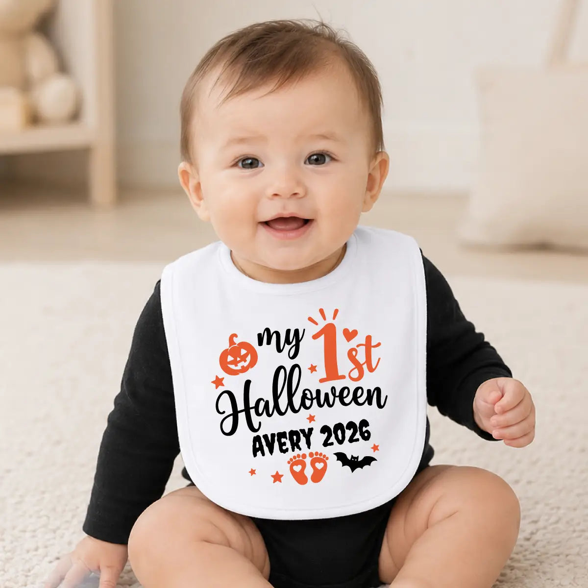 Personalized My 1st Halloween Baby Bib