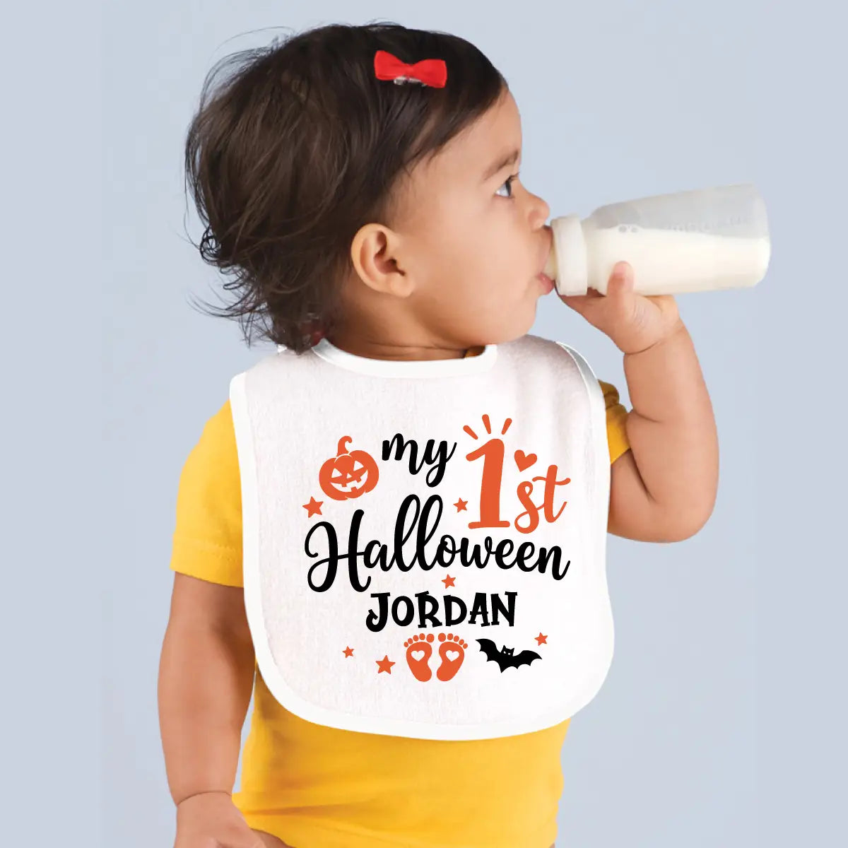 Personalized 1st Halloween Baby Bib