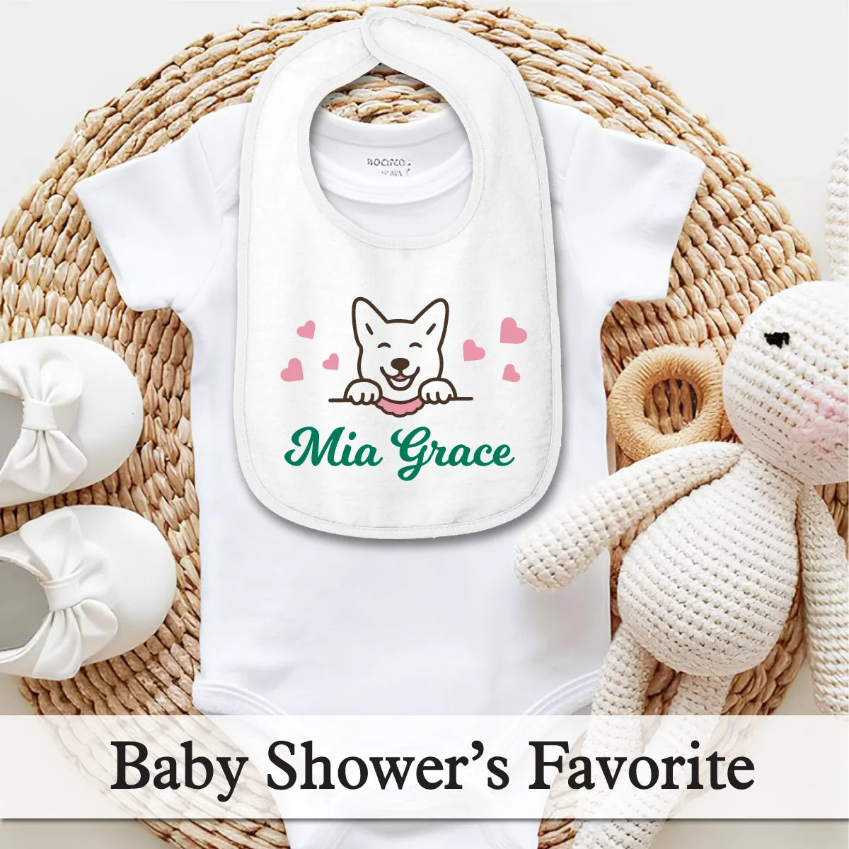 Personalized Cotton Terry  Baby Bib