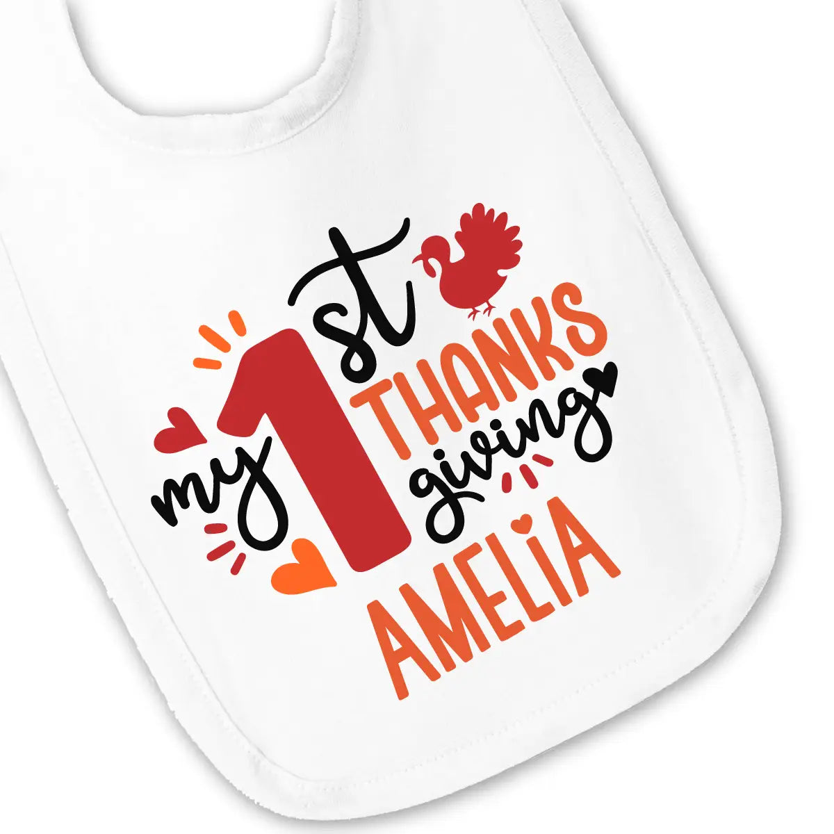 Personalized Thanksgiving Baby Bib